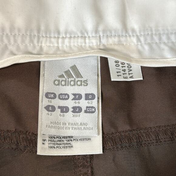 Adidas Swim Cover or Athletic Sport Skirt in Brown with Orange Accents - Picture 8 of 14